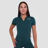 GymBeam Tricou pentru femei Cropped Ignite Dark Green · záber 1