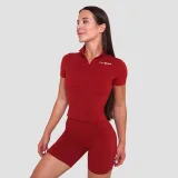GymBeam Tricou pentru femei Cropped Ignite Dark Red · záber 3