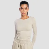 GymBeam Top cu mânecă lungă pentru femei Aura Grey · záber 1