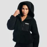 GymBeam Geacă pentru femei Sherpa Black · záber 3