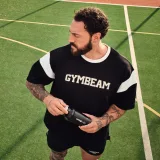 GymBeam Tricou Premium Heavyweight Varsity Black · záber 3