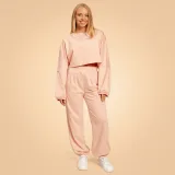 BeastPink Hanorac pentru femei Cropped Bliss Pink · záber 5