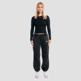 GymBeam Top cu mânecă lungă pentru femei Aura Black · záber 4