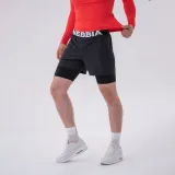 NEBBIA Pantaloni scurți pentru bărbați Double-Layer Black · záber 1
