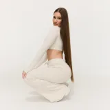GymBeam Pantaloni sport pentru femei Relay Pearl · záber 5