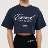 GymBeam Tricou pentru femei cropped Earned Midnight · záber 3