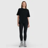 T-shirt oversize s potlačou dámsky - čierny · záber 2