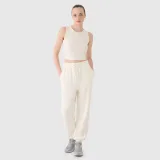 Dámsky pletený crop top - biely · záber 2