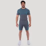 GymBeam Pantaloni scurți fără cusături OG1 Grey/Blue · záber 5