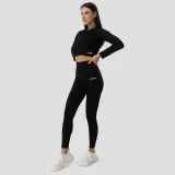 GymBeam Tricou pentru femei FLO Ribbed Crop Top Black · záber 4