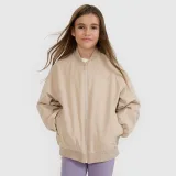 Dievčenská prechodná bomber bunda - béžová · záber 1