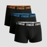 GymBeam Boxeri pentru bărbați FIT Trunks 3Pack Black · záber 1