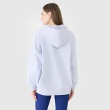 Dámska nerozopínateľná tepláková oversize mikina s kapucňou - modrá · záber 2