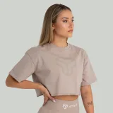 STRIX Tricou pentru femei CropTop Taupe · záber 1