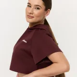 GymBeam Hanorac pentru femei Relay Cropped Fig · záber 3