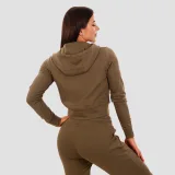 GymBeam Hanorac pentru femei Zip-up TRN Olive · záber 3