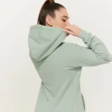 GymBeam Hanorac lung pentru femei Limitless Eucalypt · záber 4