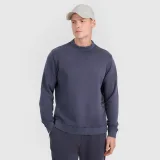 Pánska tepláková mikina bez zipsu a bez kapucne - denim · záber 1