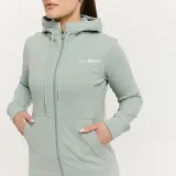 GymBeam Hanorac cu fermoar pentru femei Limitless Eucalypt · záber 4