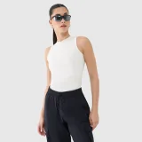 Dámsky slim crop-top - biely · záber 1