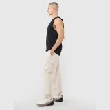 Pánske casual cargo nohavice - béžové · záber 2