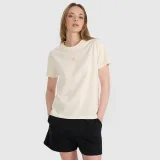 Dámske oversize tričko s potlačou - béžová · záber 5