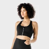 SQUATWOLF Sutien sport Zip Up Black · záber 1