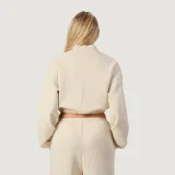 GymBeam Hanorac pentru femei Zip-Up NEO Almond · záber 4