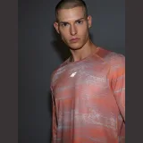 Pánsky cyklistický dres s dlhým rukávom - oranžový · záber 2