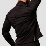 GymBeam Hanorac de alergare 1/2 Zip Pulse Black · záber 4