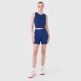 Dámsky pletený crop top - tmavomodrý · záber 2