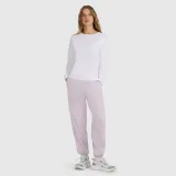Dámske oversize tričko s dlhým rukávom bez potlače - biele · záber 2