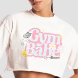 GymBeam Tricou pentru femei GymBabe Cream · záber 2