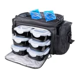 GymBeam Geantă pentru alimente Fit Prep Black + 6 recipiente · záber 2
