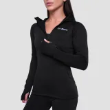 GymBeam Hanorac de alergare pentru femei 1/2 Zip Pulse Black · záber 3