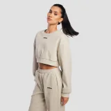 GymBeam Hanorac pentru femei Cropped Aura Grey · záber 5
