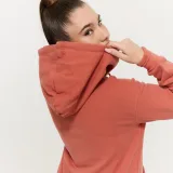 GymBeam Hanorac pentru femei Limitless Longline Cinnamon · záber 4