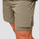 GymBeam Pantaloni scurți de alergare 2in1 Pulse Vetiver · záber 2
