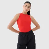 Dámsky slim crop-top - červený · záber 1