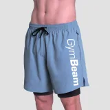 GymBeam Pantaloni scurți 2in1 Essence Blue · záber 4