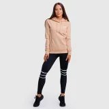GymBeam Hanorac pentru femei PRO Hoodie Sand · záber 3