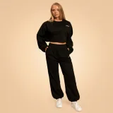 BeastPink Hanorac pentru femei Cropped Bliss Black · záber 5
