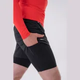 NEBBIA Pantaloni scurți pentru bărbați Double-Layer Black · záber 3