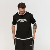 GymBeam Tricou oversized Varsity Black · záber 4