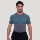 GymBeam Tricou fără cusături OG1 Grey/Blue · záber 1