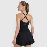 Dámsky rýchloschnúci tréningový slim top 4F x Anna Lewandowska - čierny · záber 2