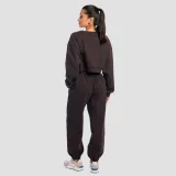 GymBeam Hanorac pentru femei Cropped Aura Tee Brown · záber 5
