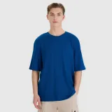 Pánske oversize tričko z modalu - tyrkysové · záber 1