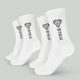 STRIX Essential Crew Socks 2Pack White · záber 1