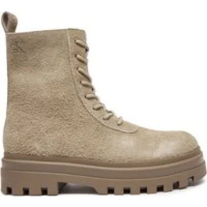 Pohodni čevlji Calvin Klein Jeans Lugged Lace Zip Boot Oxf Hr Su YM0YM01068 Bež